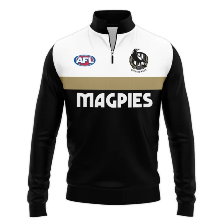 Collingwood Australian Football League Exclusive Logo Quarter Zip Sweatshirt HOAFL140525A01COLLQTZ