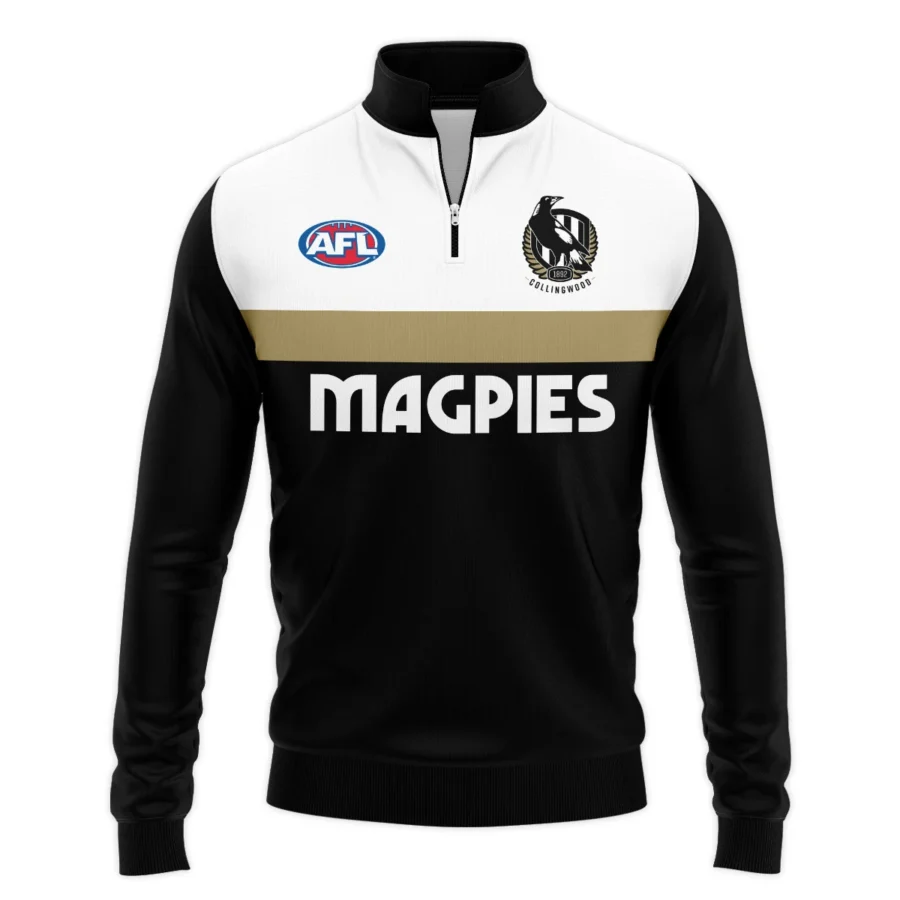 Collingwood Australian Football League Exclusive Logo Quarter Zip Sweatshirt HOAFL140525A01COLLQTZ