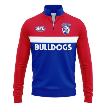 Western Bulldogs Australian Football League Exclusive Logo Quarter Zip Sweatshirt HOAFL140525A01WBQTZ