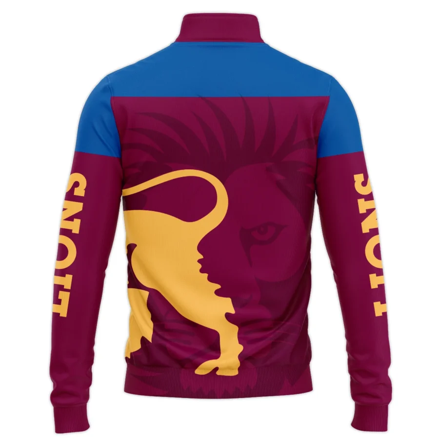 Brisbane Lions Australian Football League Exclusive Logo Quarter Zip Sweatshirt HOAFL130525A02BLQTZ - Image 2