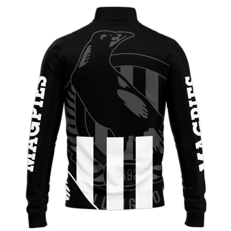 Collingwood Magpies Australian Football League Exclusive Logo Quarter Zip Sweatshirt HOAFL130525A02COLLQTZ - Image 2