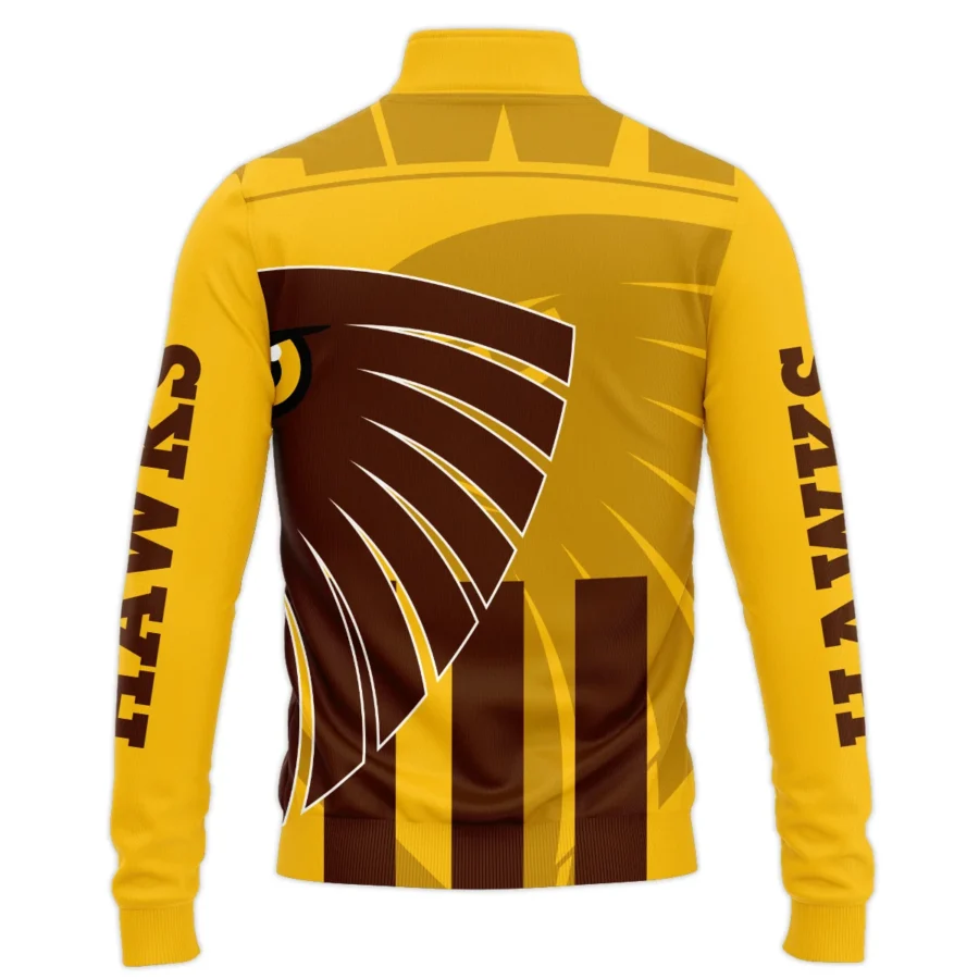 Hawthorn Hawks Australian Football League Exclusive Logo Quarter Zip Sweatshirt HOAFL130525A02HAWQTZ - Image 2