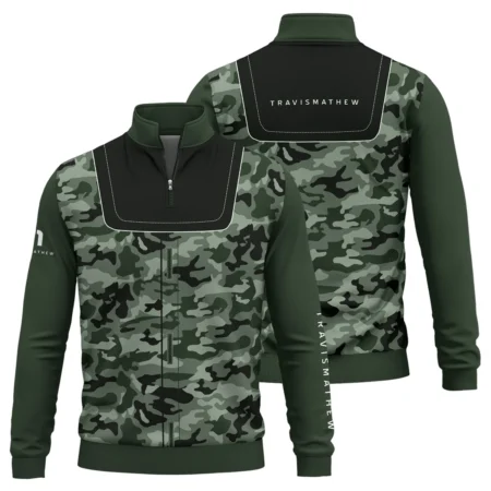 TravisMathew Brand Exclusive Logo All Over Print Quarter Zip Sweatshirt HOGOF280525A01TRA