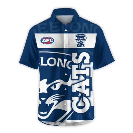 Geelong Cats Australian Football League Exclusive Logo Hawaiian Shirt HOAFL130525A02GEELHW