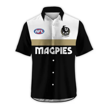 Collingwood Australian Football League Exclusive Logo Hawaiian Shirt HOAFL140525A01COLLHW