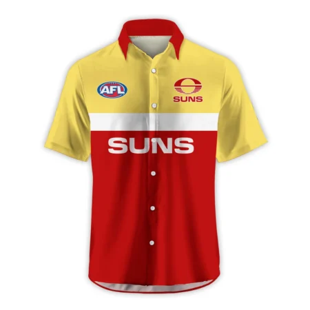 Gold Coast SUNS Australian Football League Exclusive Logo Hawaiian Shirt HOAFL140525A01GCFCHW