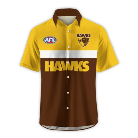 Hawthorn Hawks Australian Football League Exclusive Logo Hawaiian Shirt HOAFL140525A01HAWHW