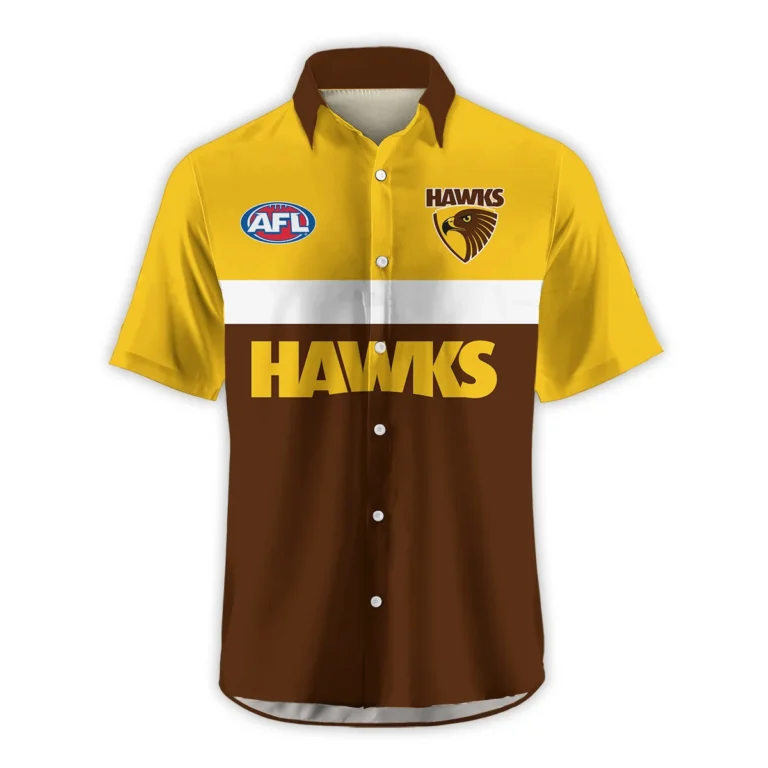 Hawthorn Hawks Australian Football League Exclusive Logo Hawaiian Shirt HOAFL140525A01HAWHW