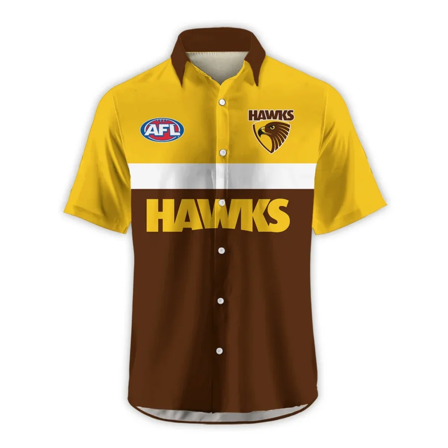 Hawthorn Hawks Australian Football League Exclusive Logo Hawaiian Shirt HOAFL140525A01HAWHW