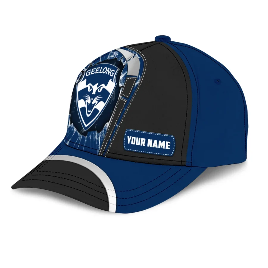 Geelong Cats Australian Football League Exclusive Logo Caps All Over Prints HOAFL220525CAP01GEEL - Image 2