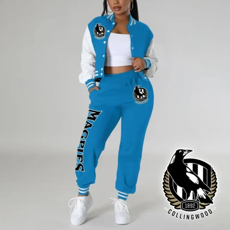 Collingwood Magpies AFL Exclusive Logo Baseball Women Suit HOAFL050625BBW01COLL