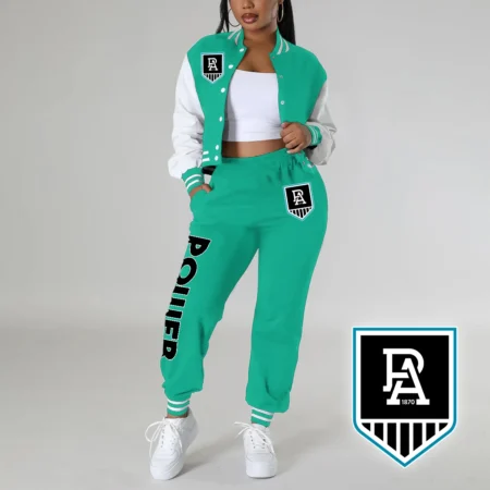 Port Adelaide Power AFL Exclusive Logo Baseball Women Suit HOAFL050625BBW01PORT