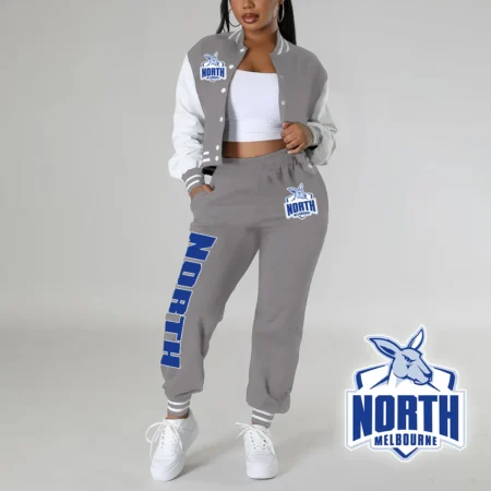 North Melbourne Kangaroos AFL Exclusive Logo Baseball Women Suit HOAFL050625BBW01NMFC