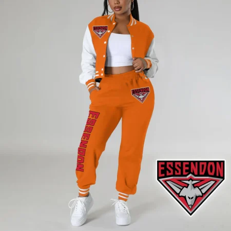 Essendon Bombers AFL Exclusive Logo Baseball Women Suit HOAFL050625BBW01ESS