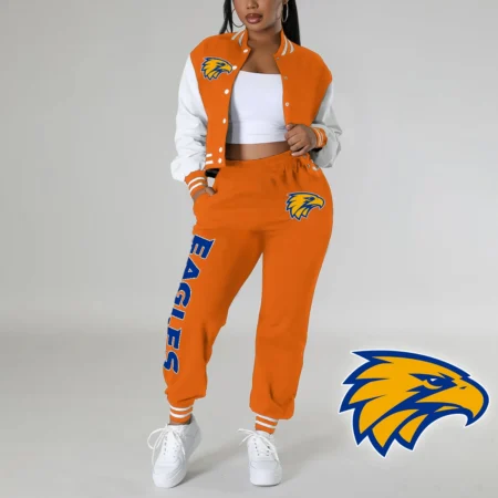 West Coast Eagles AFL Exclusive Logo Baseball Women Suit HOAFL050625BBW01WCE