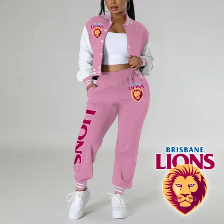 Brisbane Lions AFL Exclusive Logo Baseball Women Suit HOAFL050625BBW01BL