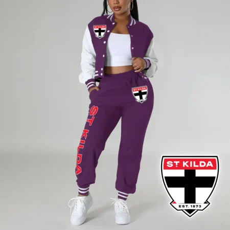 St Kilda Saints AFL Exclusive Logo Baseball Women Suit HOAFL050625BBW01STK