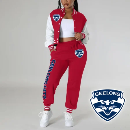 Geelong Cats AFL Exclusive Logo Baseball Women Suit HOAFL050625BBW01GEEL