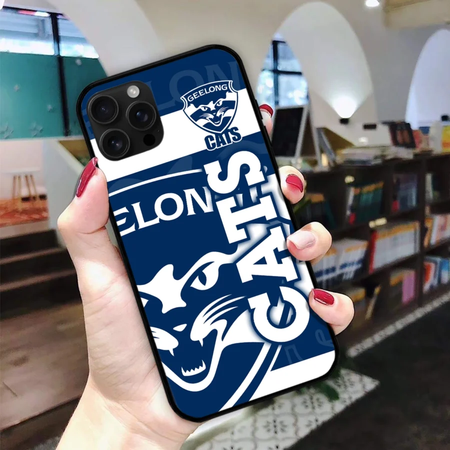 AFL Geelong Cats Phone Case – Dustproof, Scratch & Shock Resistant – HOAFL270625PC01GEEL - Image 2