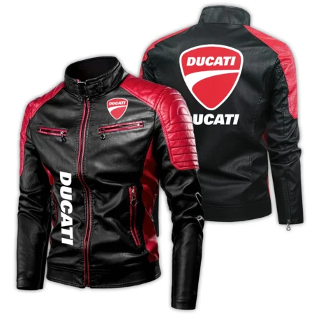 Ducati Exclusive Logo Leather Jacket Motorcycle HOMOT060625LJ01DUC