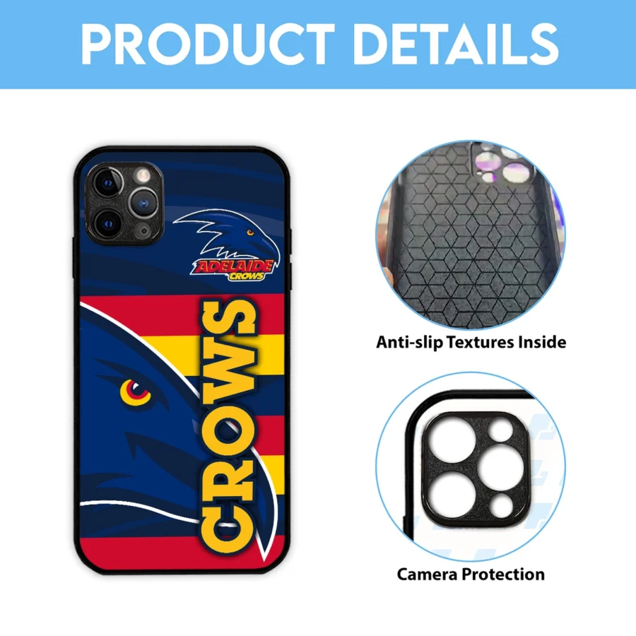 AFL Adelaide Crows Phone Case – Dustproof, Scratch & Shock Resistant – HOAFL270625PC01ADEL - Image 6