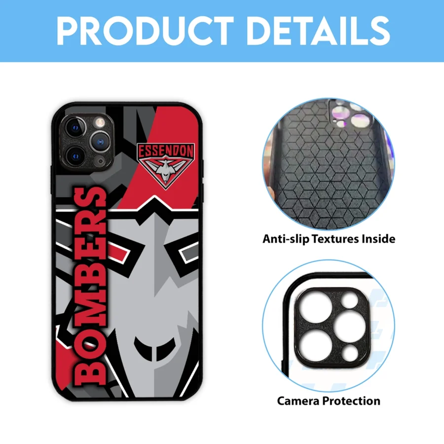 AFL Essendon Bombers Phone Case – Dustproof, Scratch & Shock Resistant – HOAFL270625PC01ESS - Image 6