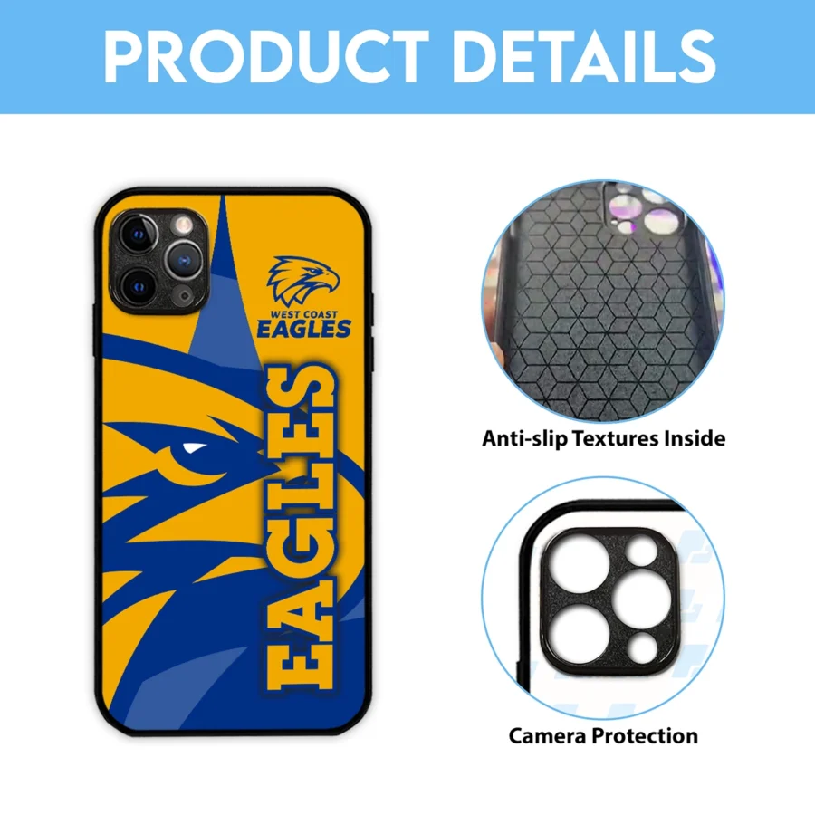 AFL West Coast Eagles Phone Case – Dustproof, Scratch & Shock Resistant – HOAFL270625PC01WCE - Image 6