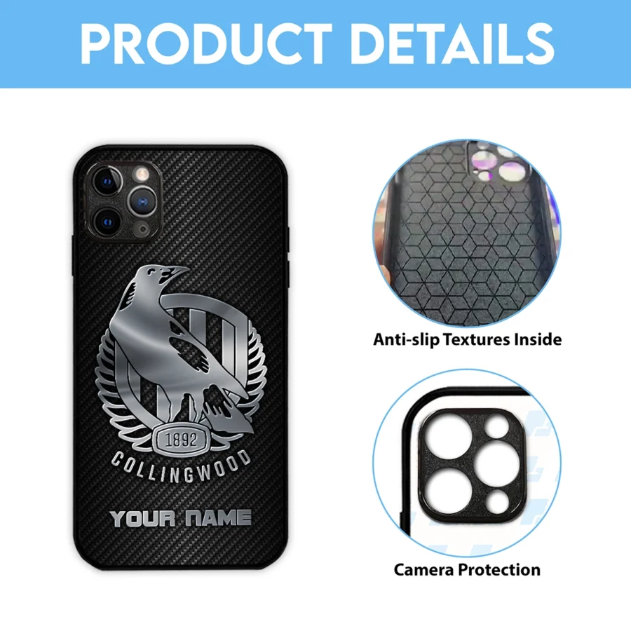 AFL Collingwood Magpies Phone Case – Dustproof, Scratch & Shock Resistant – HOAFL300625PC01COLL - Image 6