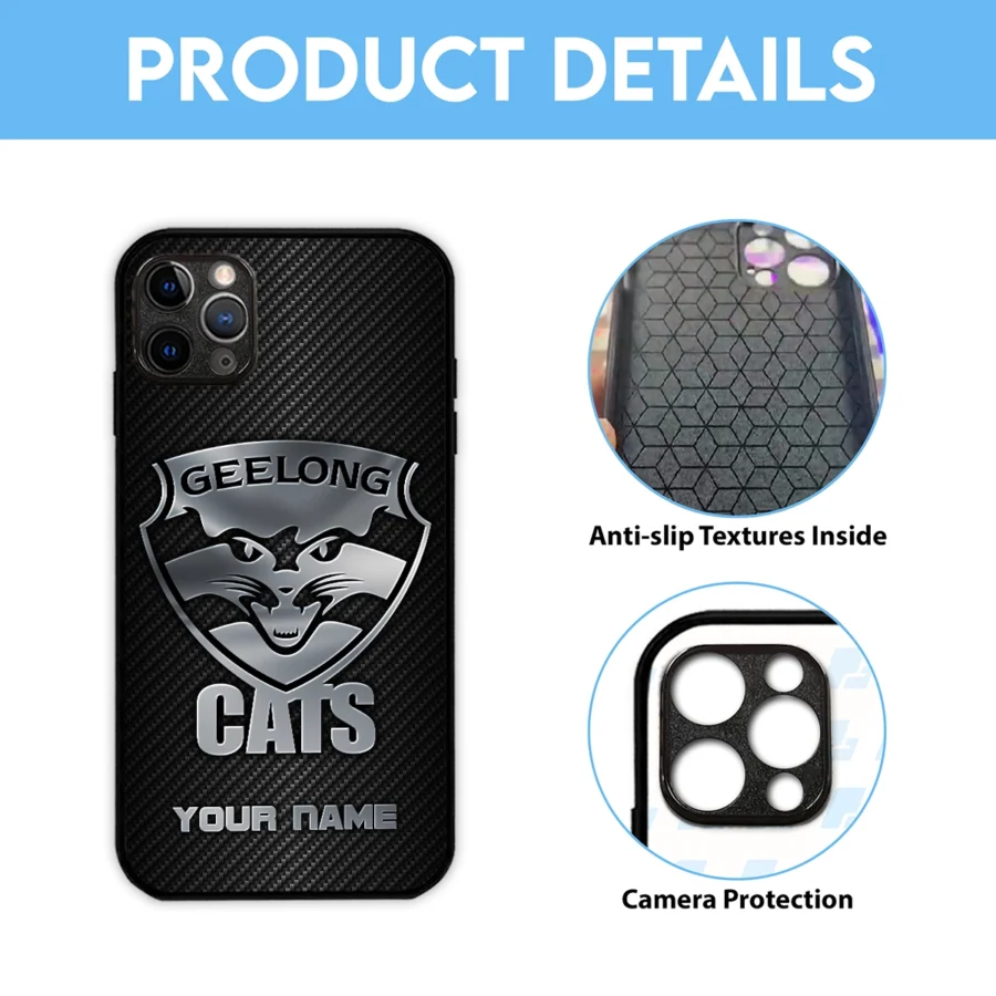 AFL Geelong Cats Phone Case – Dustproof, Scratch & Shock Resistant – HOAFL300625PC01GEEL - Image 6