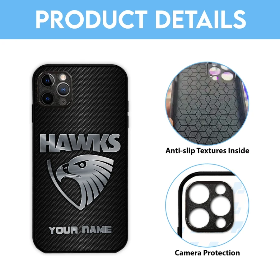 AFL Hawthorn Hawks Phone Case – Dustproof, Scratch & Shock Resistant – HOAFL300625PC01HAW - Image 6