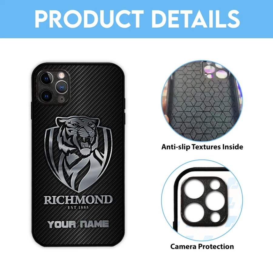 AFL Richmond Tigers Phone Case – Dustproof, Scratch & Shock Resistant – HOAFL300625PC01RICH - Image 6