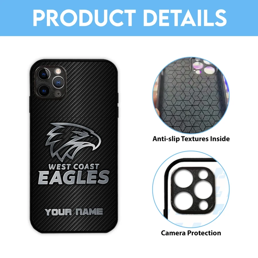 AFL West Coast Eagles Phone Case – Dustproof, Scratch & Shock Resistant – HOAFL300625PC01WCE - Image 6