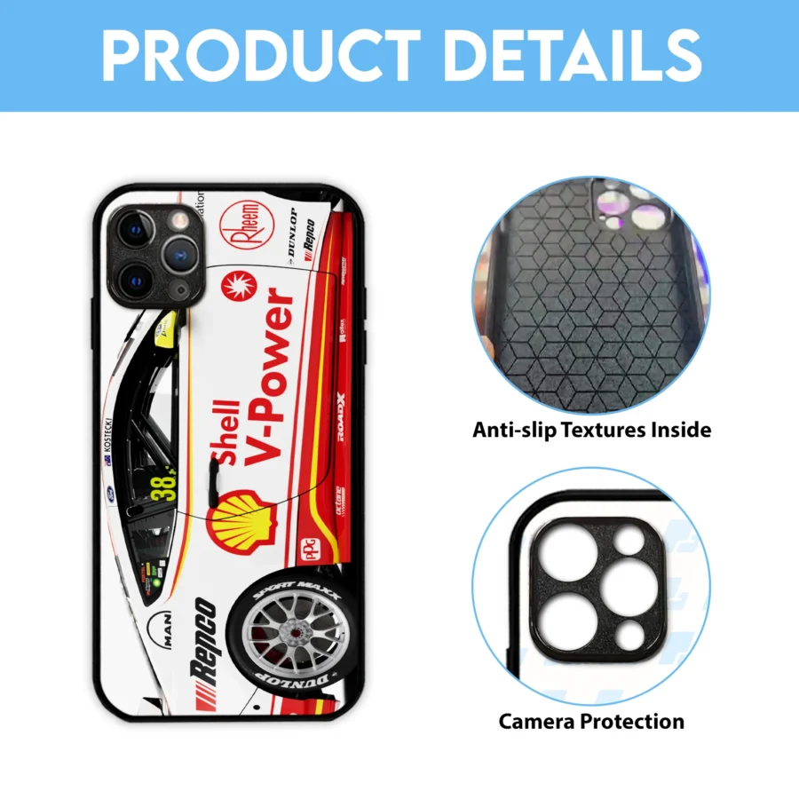 Brodie Kostecki Shell V-Power Racing Phone Case – Dustproof, Scratch & Shock Resistant – HOSPC210625PC01BK - Image 4