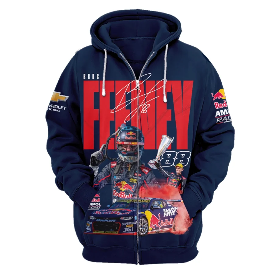 Broc Feeney Red Bull Ampol Racing Exclusive Logo Zipper Hoodie HORBA190605A01FEE-ZHD - Image 2