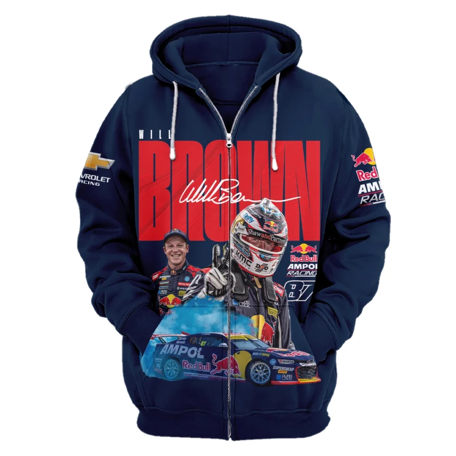 Will Brown Red Bull Ampol Racing Exclusive Logo Zipper Hoodie HORBA190605A01WIL-ZHD - Image 2
