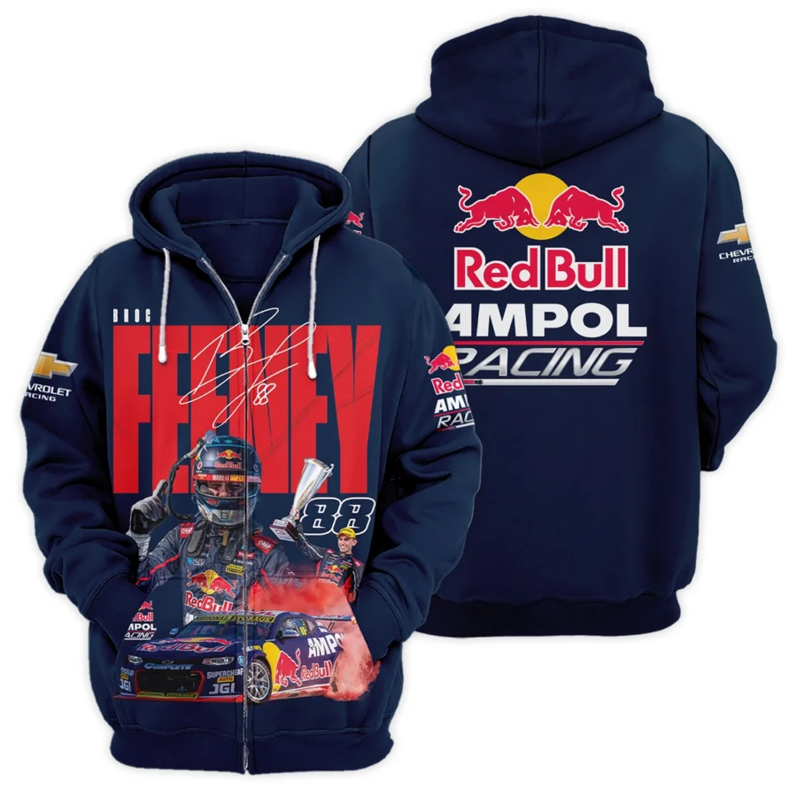 Broc Feeney Red Bull Ampol Racing Exclusive Logo Zipper Hoodie HORBA190605A01FEE-ZHD