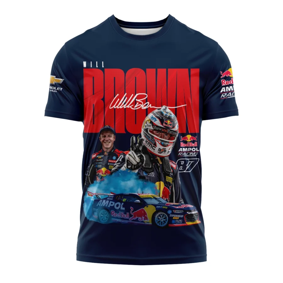 Will Brown Red Bull Ampol Racing Exclusive Logo T-shirt HORBA190605A01WIL-TS - Image 2