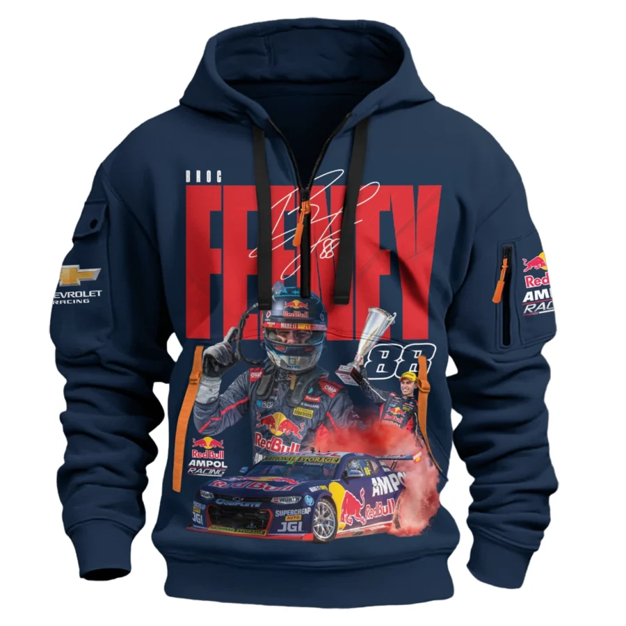 Broc Feeney Red Bull Ampol Racing Exclusive Logo Hoodie Half Zipper HORBA190605A01FEE-HDF - Image 2
