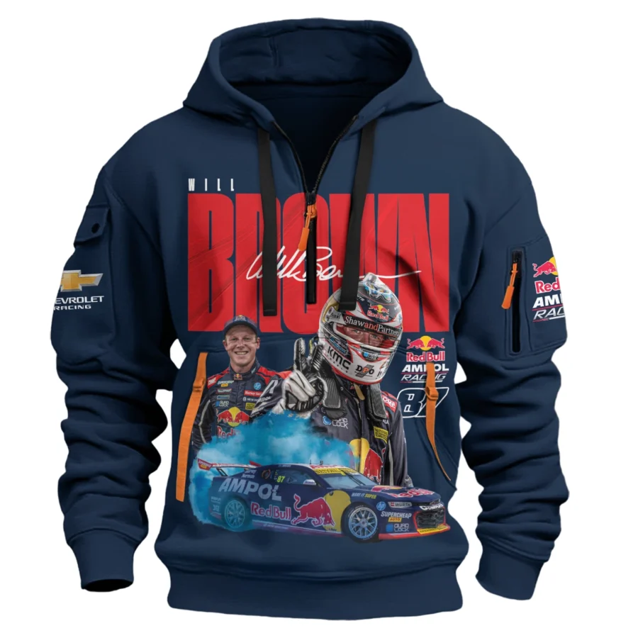 Will Brown Red Bull Ampol Racing Exclusive Logo Hoodie Half Zipper HORBA190605A01WIL-HDF - Image 2