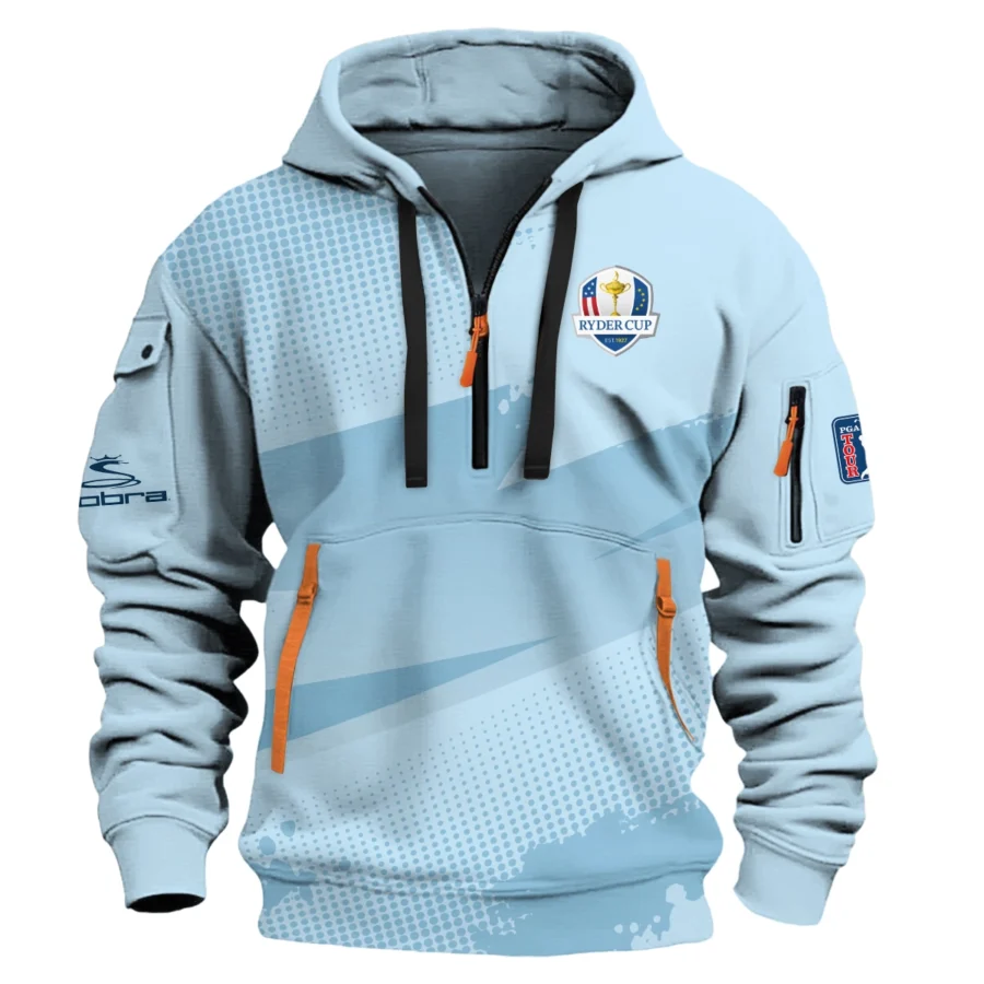 2025 Ryder Cup Cobra Golf Fanwear Men's Exclusive Logo Hoodie Half Zipper HORD200625A01CB-HDF