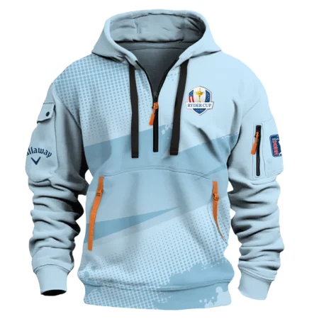 2025 Ryder Cup Callaway Fanwear Men's Exclusive Logo Hoodie Half Zipper HORD200625A01CLW-HDF