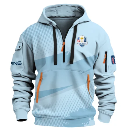 2025 Ryder Cup Ping Fanwear Men's Exclusive Logo Hoodie Half Zipper HORD200625A01PI-HDF