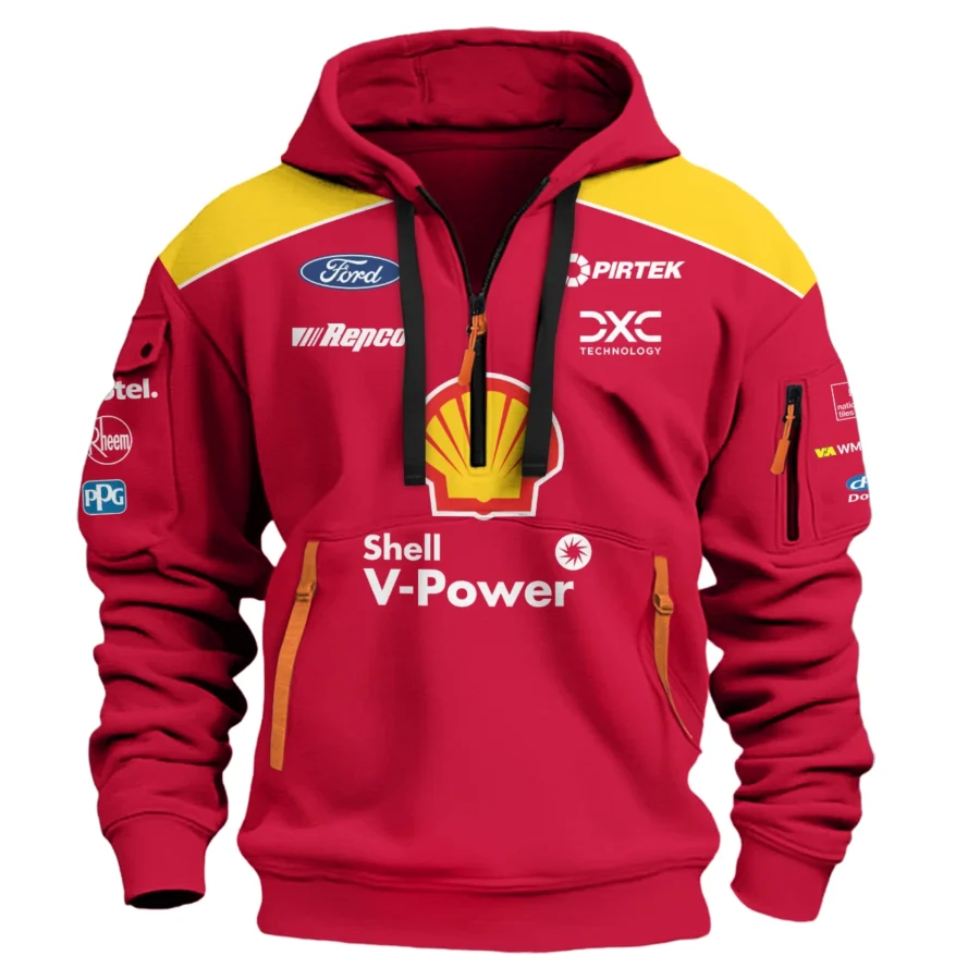 Shell V-Power Racing Team Exclusive Logo Hoodie Half Zipper HOSPC170605A01SHE-HDF - Image 2