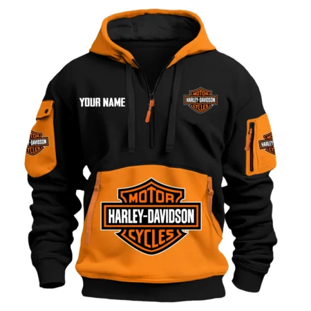 Harley-Davidson Exclusive Logo Hoodie Half Zipper HOMOT090625A01HDHDF