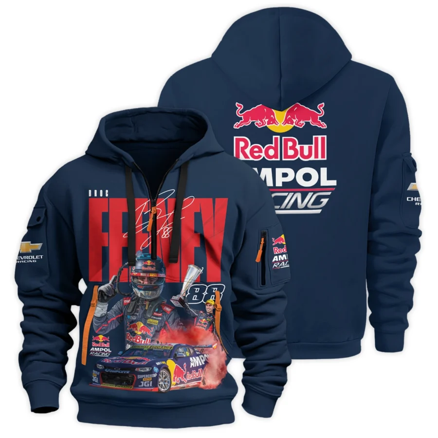 Broc Feeney Red Bull Ampol Racing Exclusive Logo Hoodie Half Zipper HORBA190605A01FEE-HDF