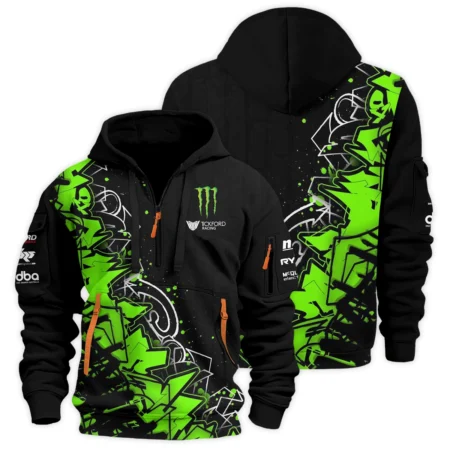 Monster Castrol Racing Exclusive Logo Hoodie Half Zipper HOSPC250625A01TF-HDF