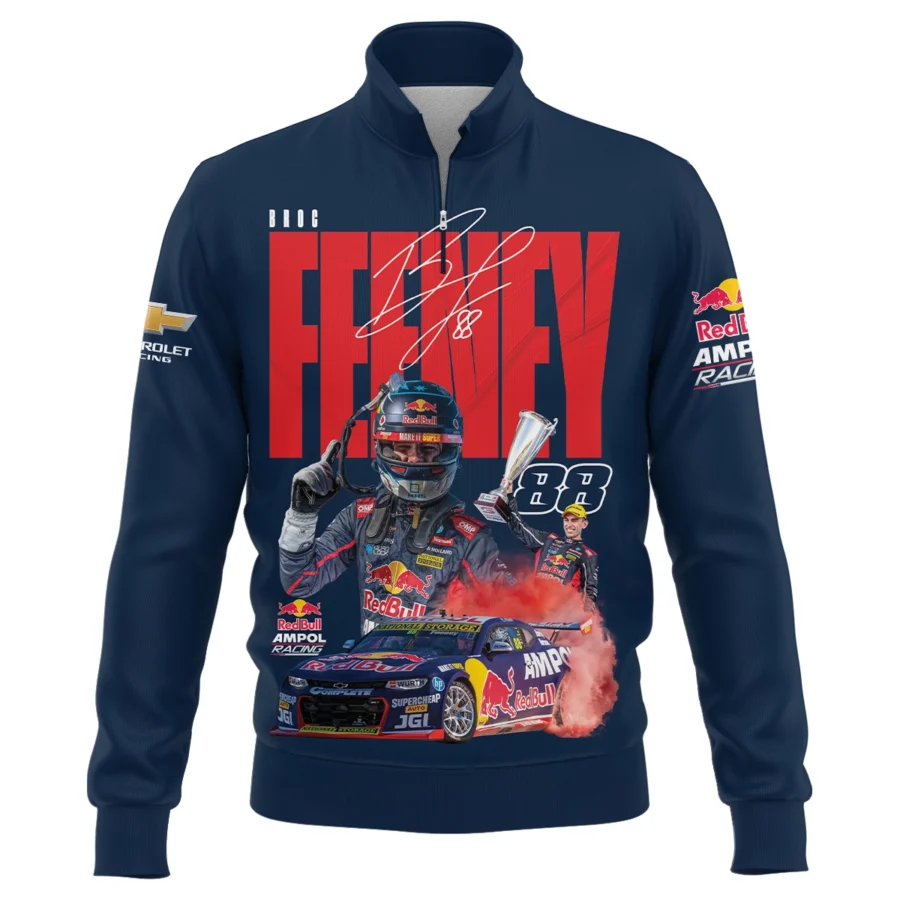 Broc Feeney Red Bull Ampol Racing Exclusive Logo Quarter-Zip Sweatshirt HORBA190605A01FEE-QTZ - Image 2
