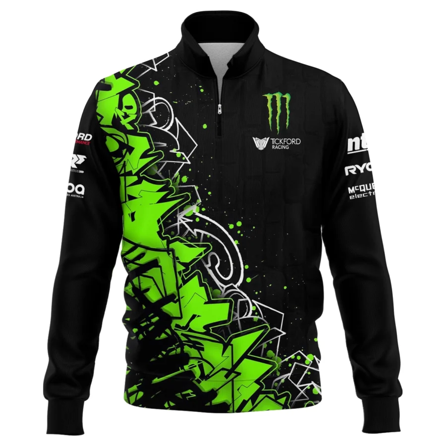 Monster Castrol Racing Exclusive Logo Quarter-Zip Sweatshirt HOSPC250625A01TF-QTZ - Image 2