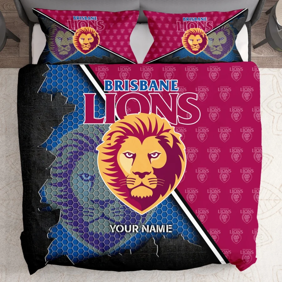 AFL Brisbane Lions Bedding Set Gift For Fans – HOAFL070725BD01BL - Image 2