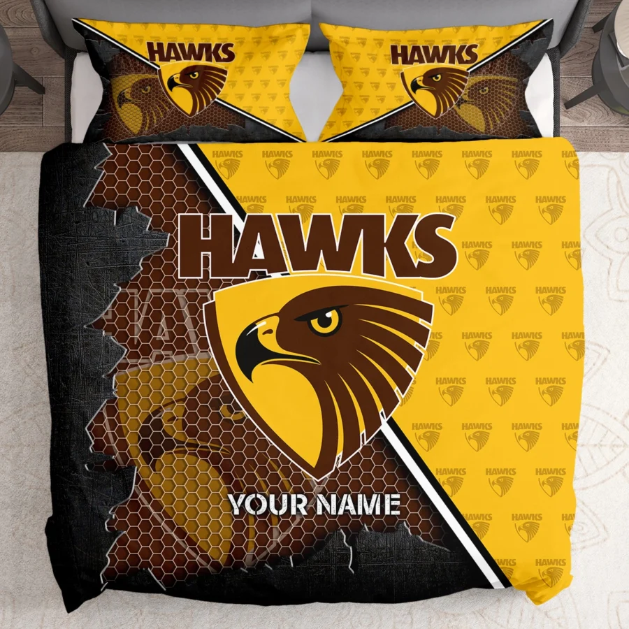 AFL Hawthorn Hawks Bedding Set Gift For Fans – HOAFL070725BD01HAW - Image 2
